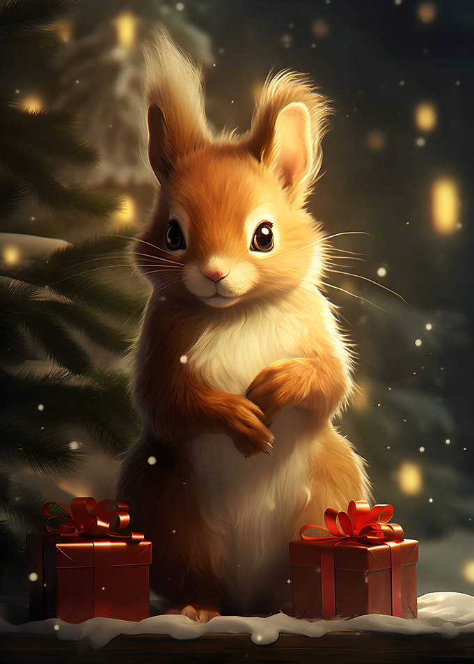 Squirrel Christmas Animals