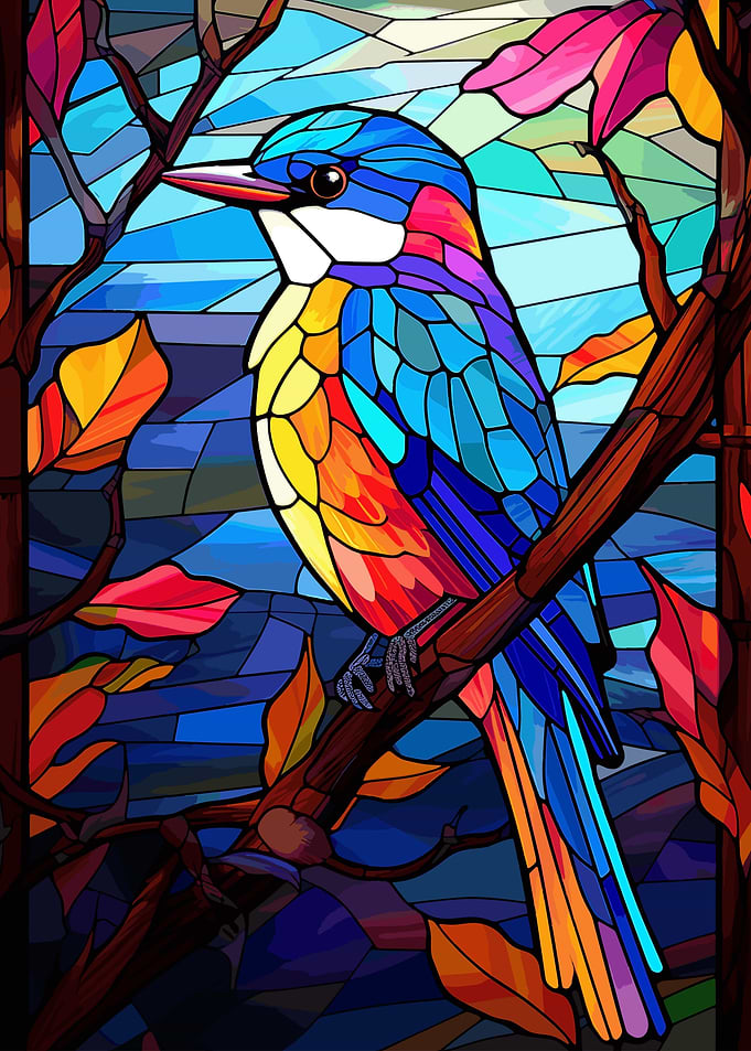 Bird Stained Glass