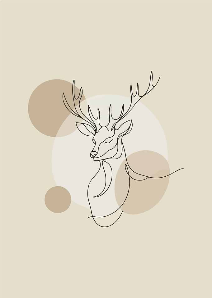 Abstract Deer Art