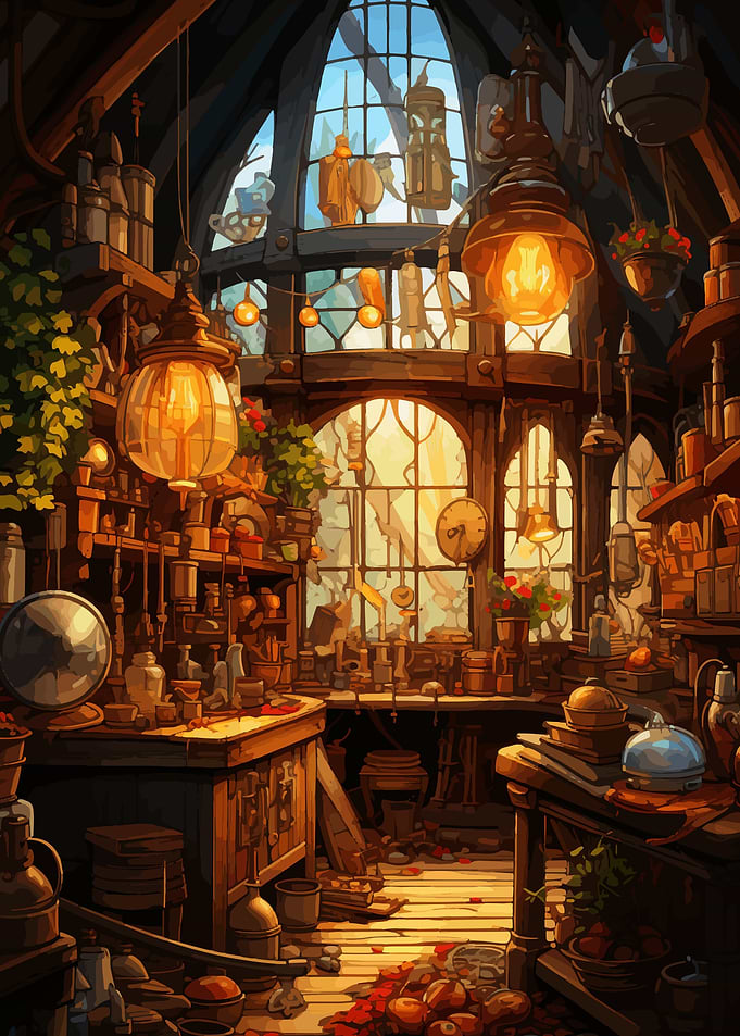 Magic tower interior