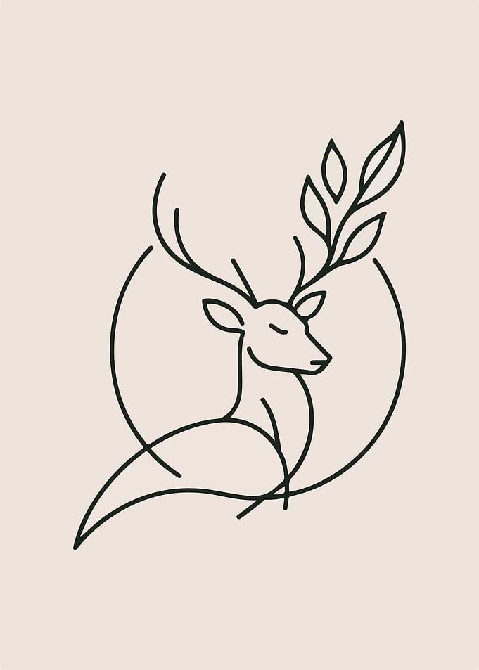 Abstract Deer Art