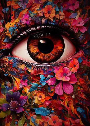 Psychedelic Eye Flowers 01