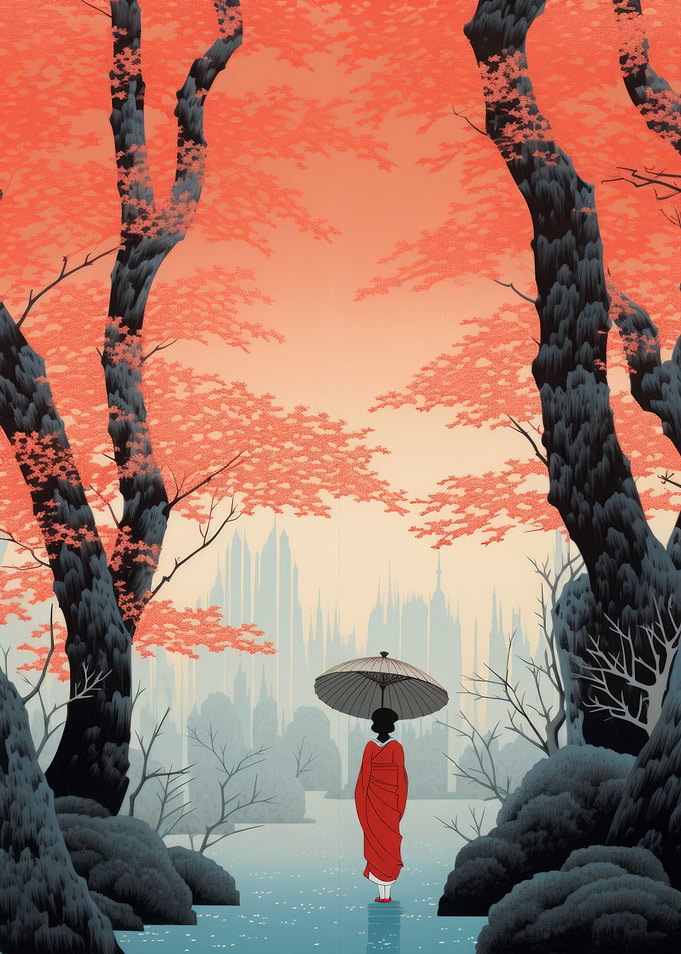 Girl Japanese Painting