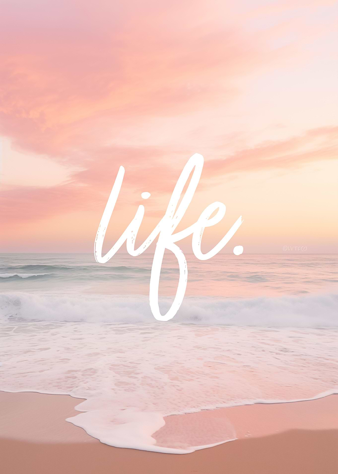 Minimalist Pastel Beach