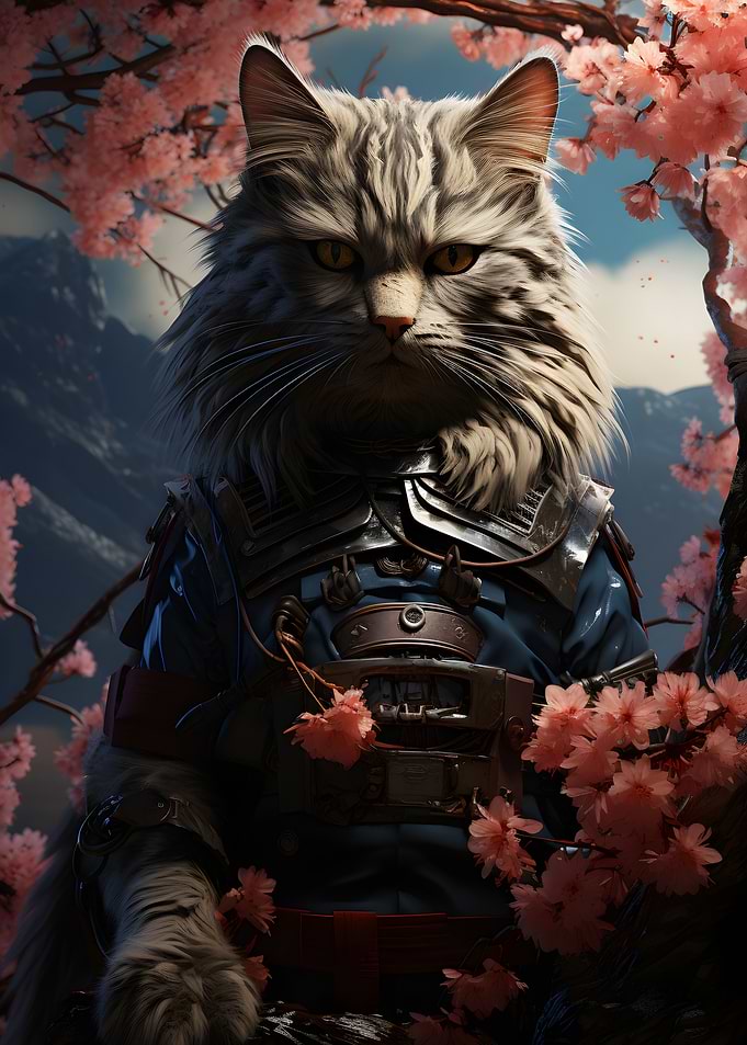 Japanese Cat Portrait