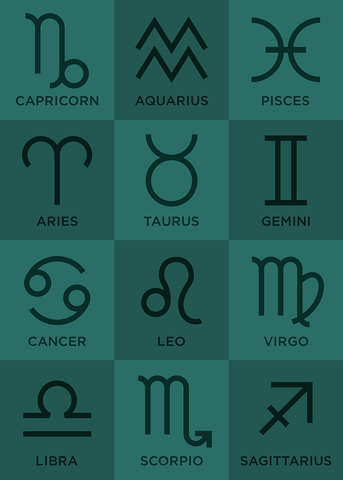 Zodiac Signs Abstract Pop