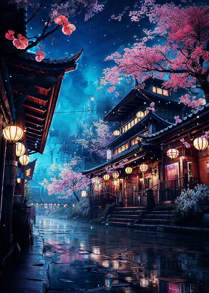 Neon Tokyo Sakura Nights