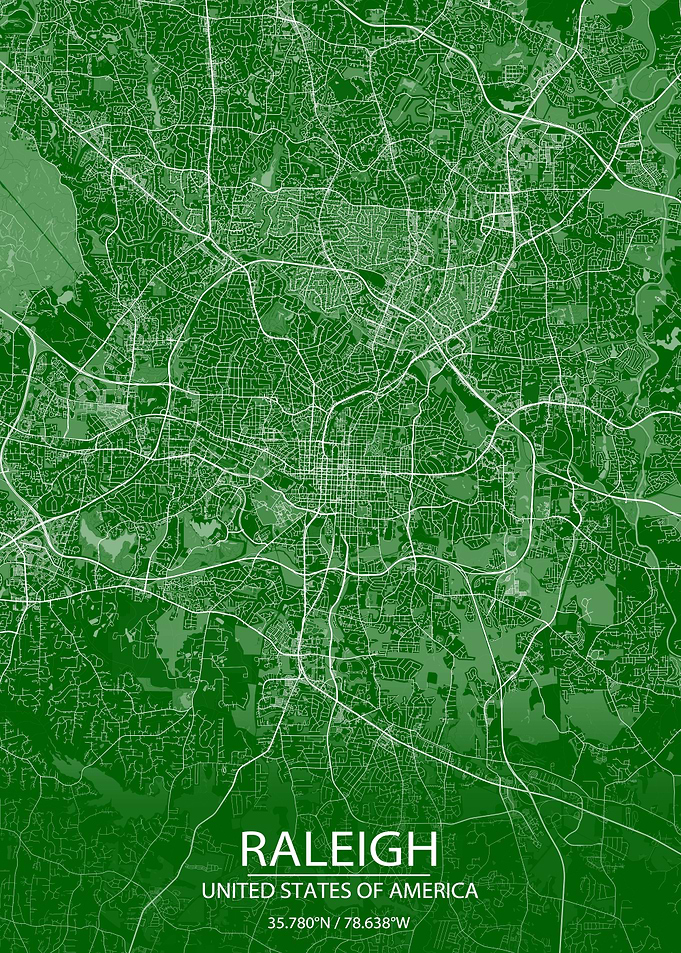 Raleigh NC USA Green Map