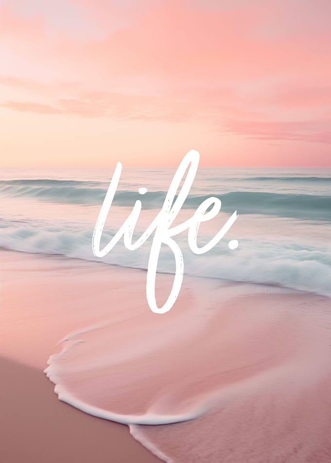 Minimalist Pastel Beach