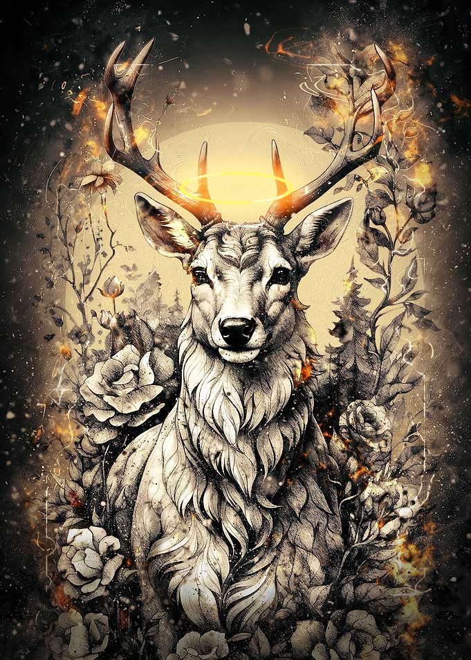 Deer painting