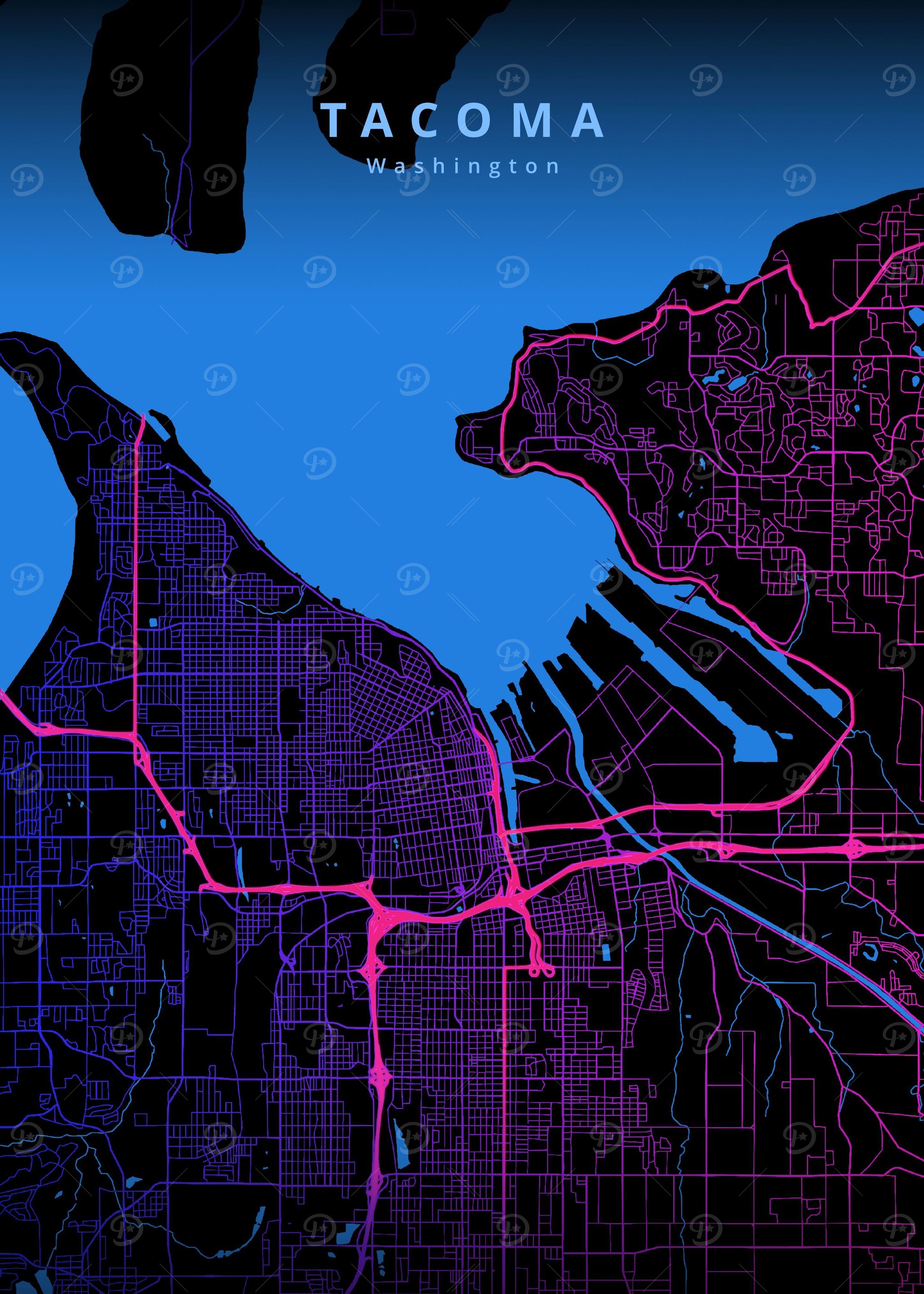 Tacoma Washington Map