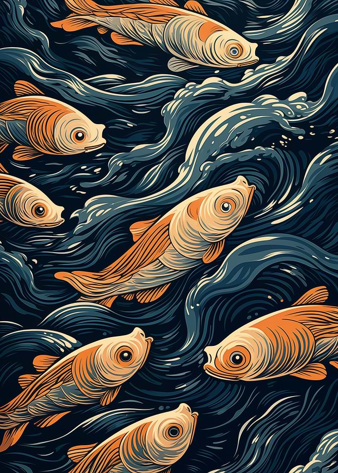 Wavy Fish Swimming