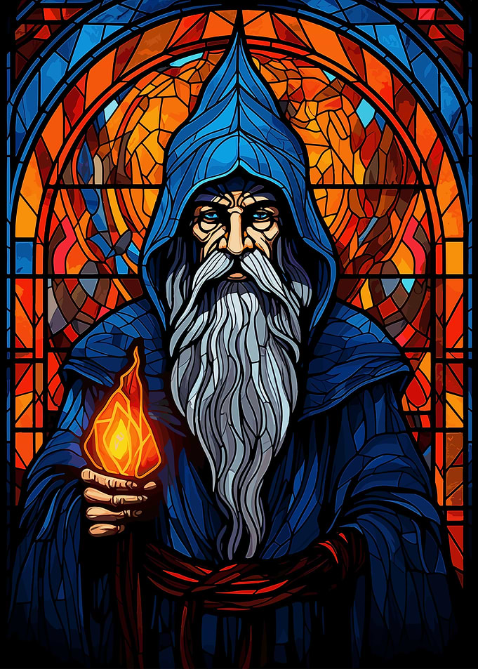 Magician Stained Glass