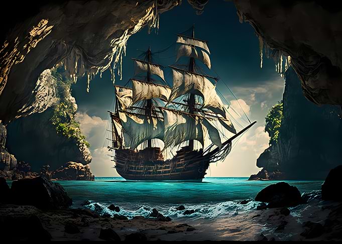 landscape ancient ship