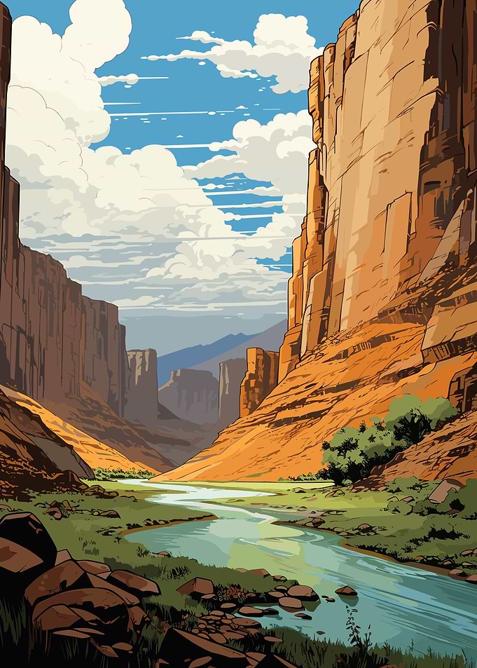 Zion National park river