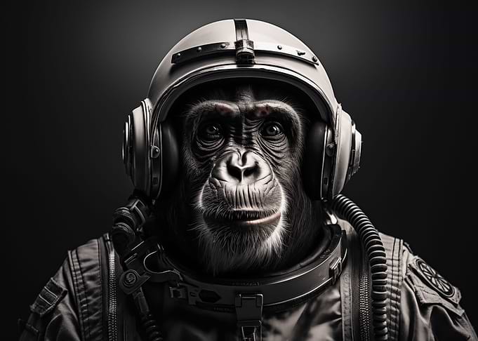 Ape Soviet Astronaut