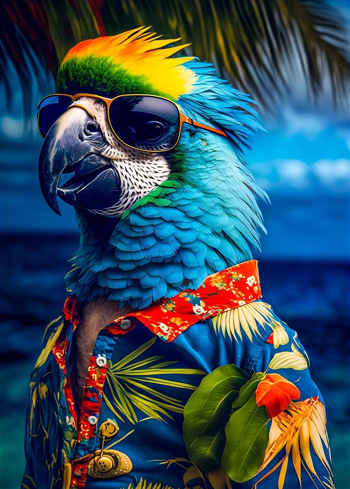 Parrot Tourist Hawaiian