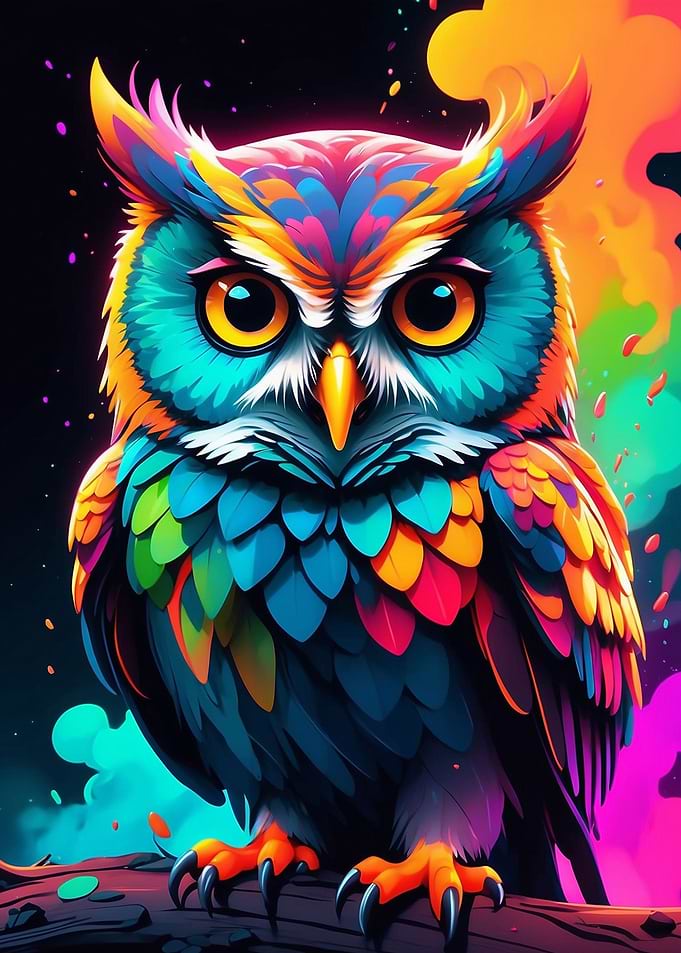 owl neon color