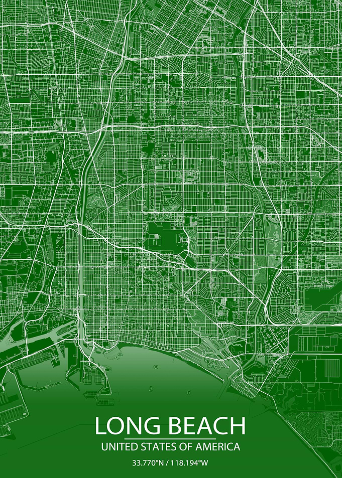 Long Beach CA US Green Map