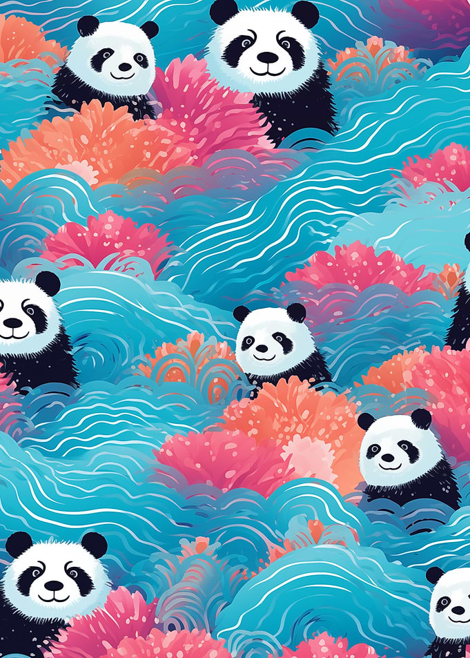 Cute Friendly Pandas