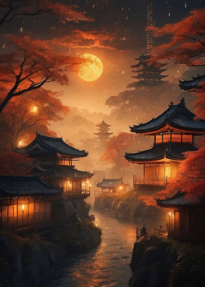 blood moon in japan