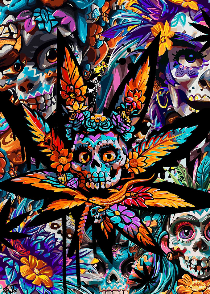 Skull flowers