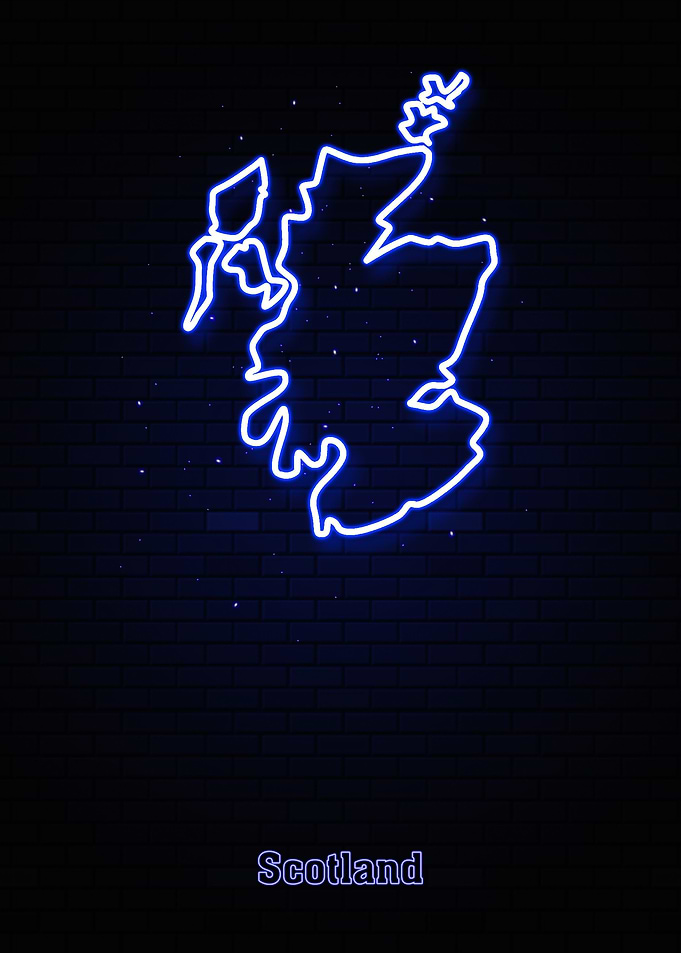 Posters map neon