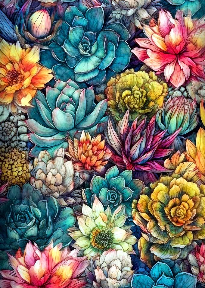 Succulents art