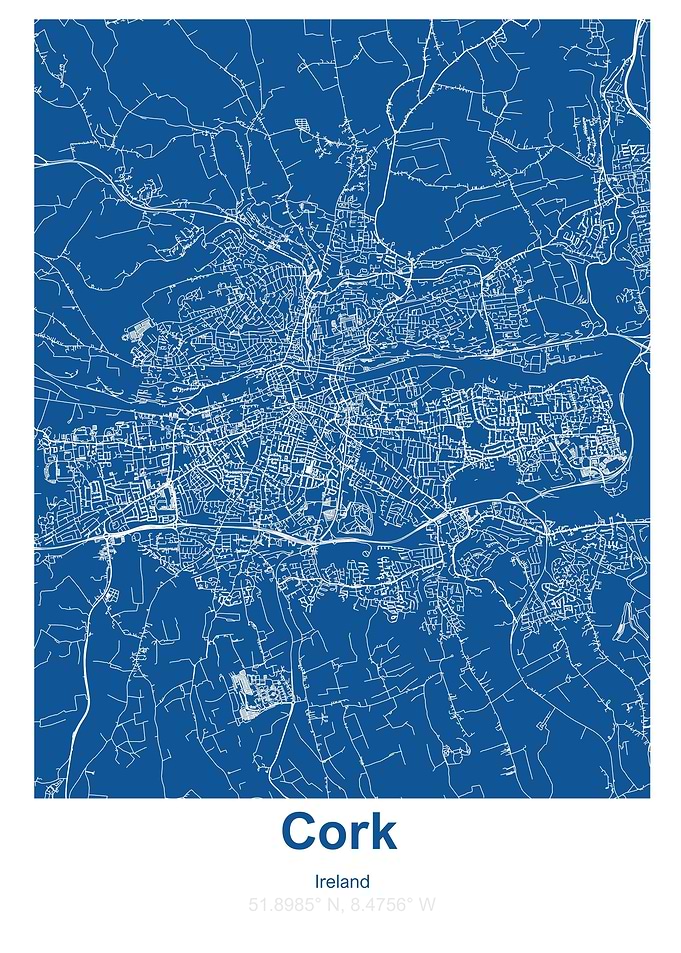Cork city map
