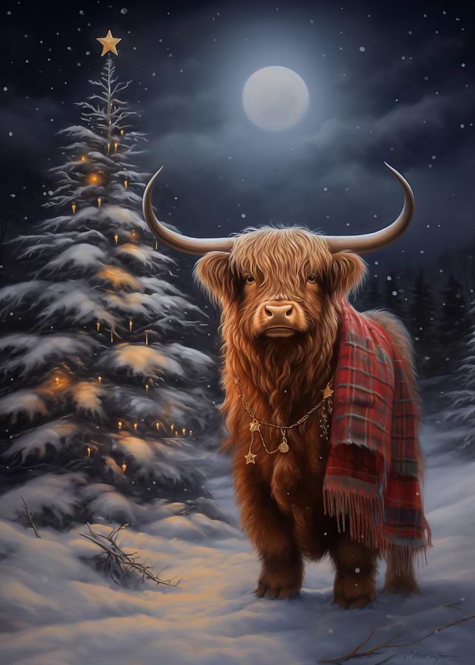 Highland Cow Xmas
