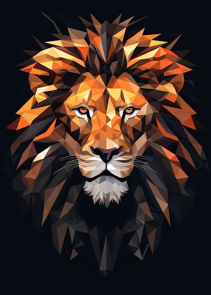Geometric Lion Animation