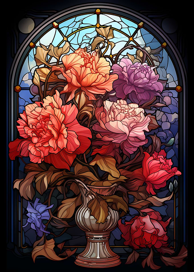Nature flowers Glass