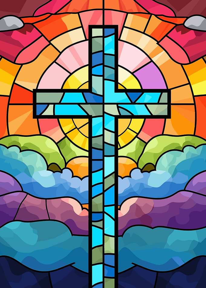 Jesus Christ Cross Glass