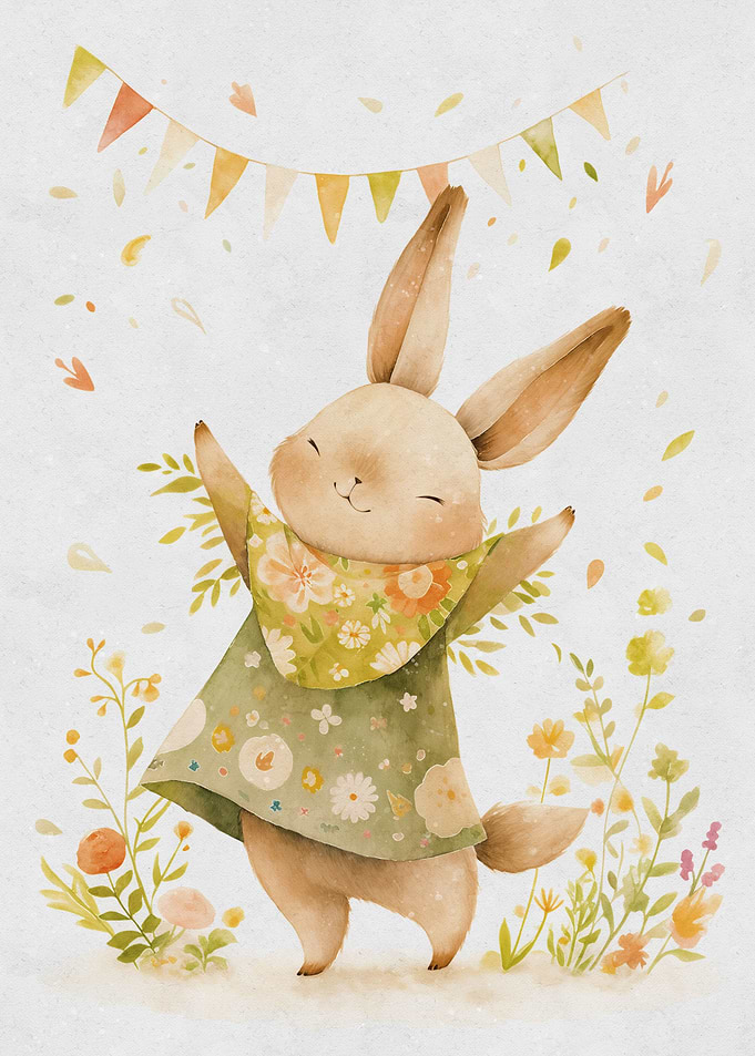 Cute birthday bunny