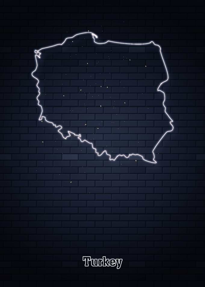 Posters map neon