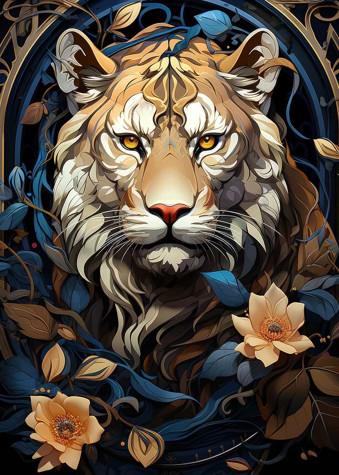 Tiger and Flower