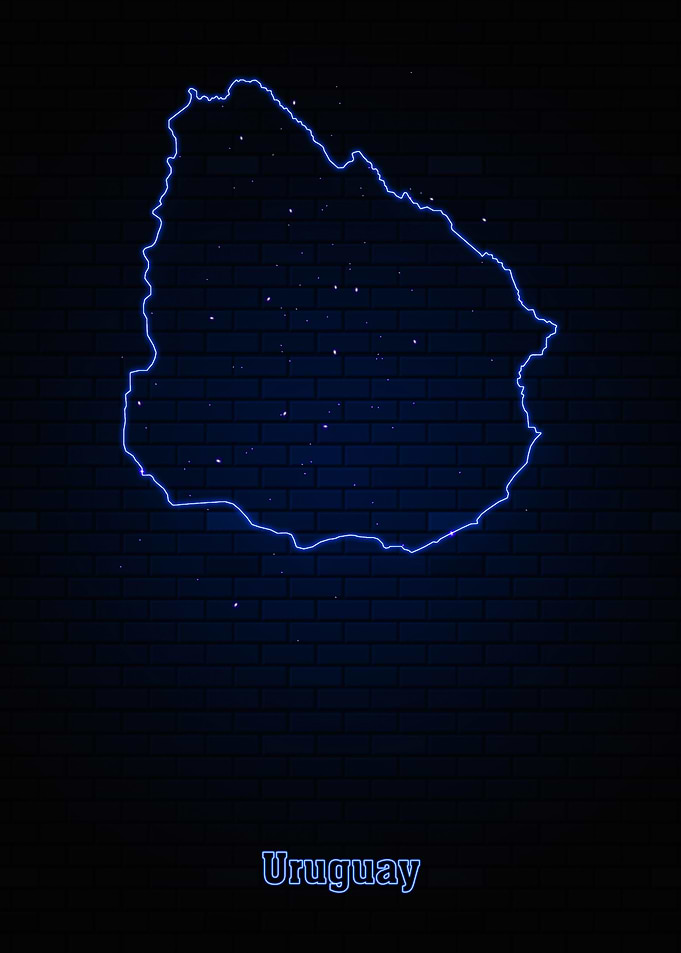 Posters map neon