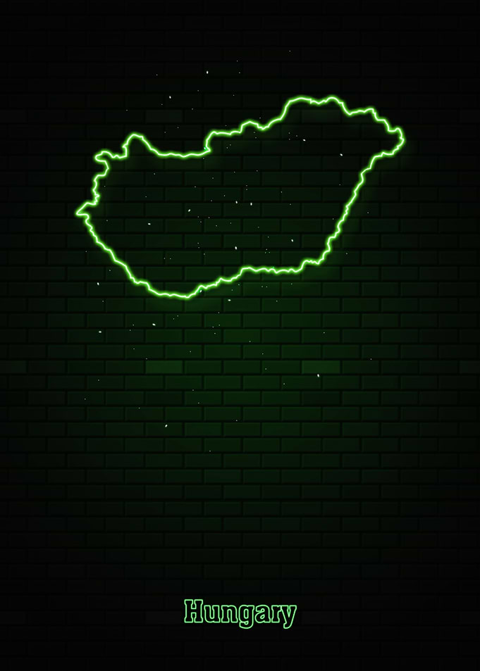 Posters map neon
