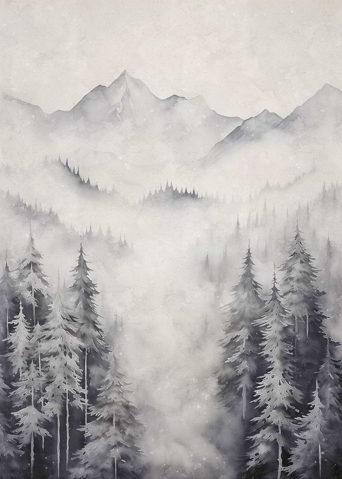 Foggy mountains