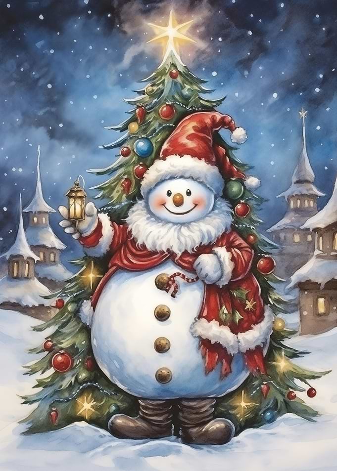 Vintage Snowman Xmas