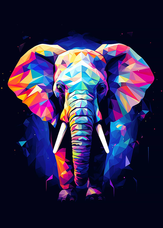 Geometric Elephant LowPoly