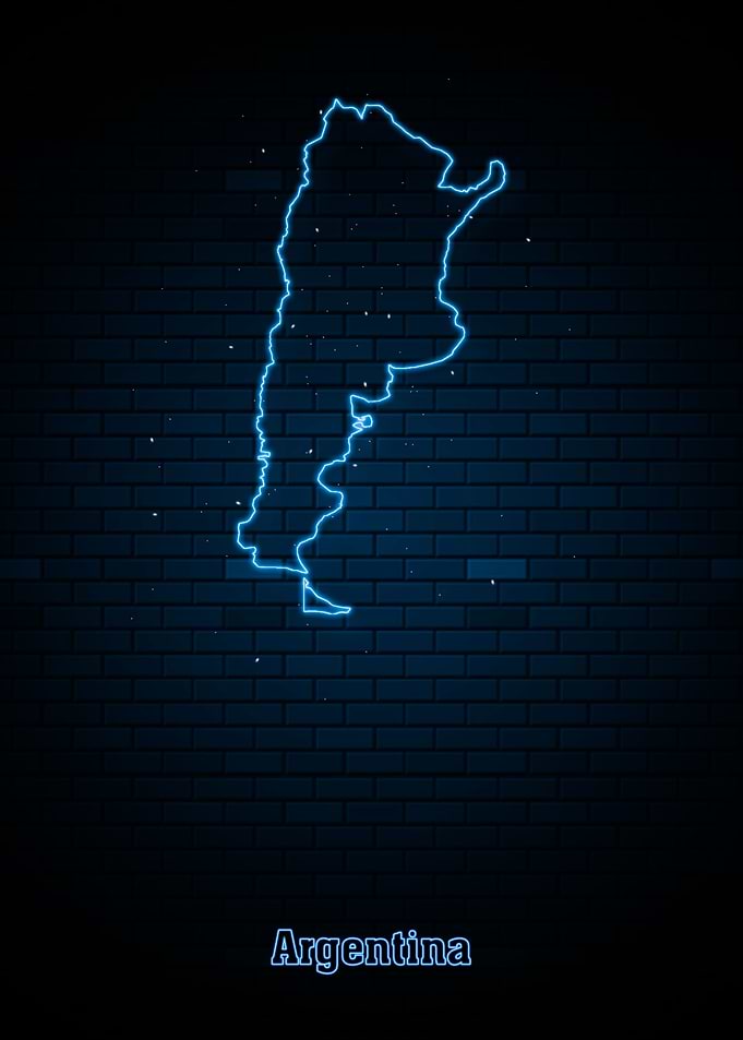 Posters map neon