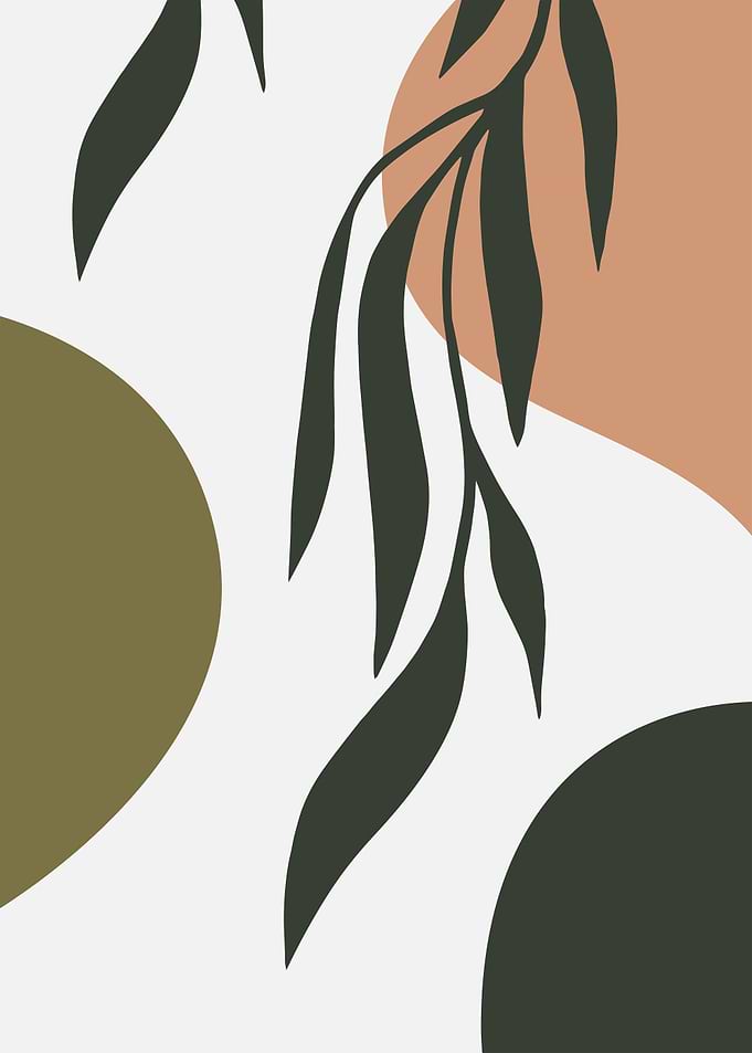 Boho leaf nordic art