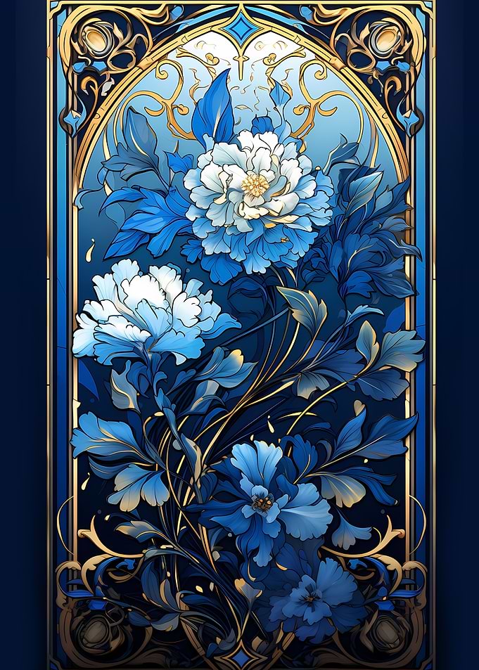 Waterlilies Stained Glass