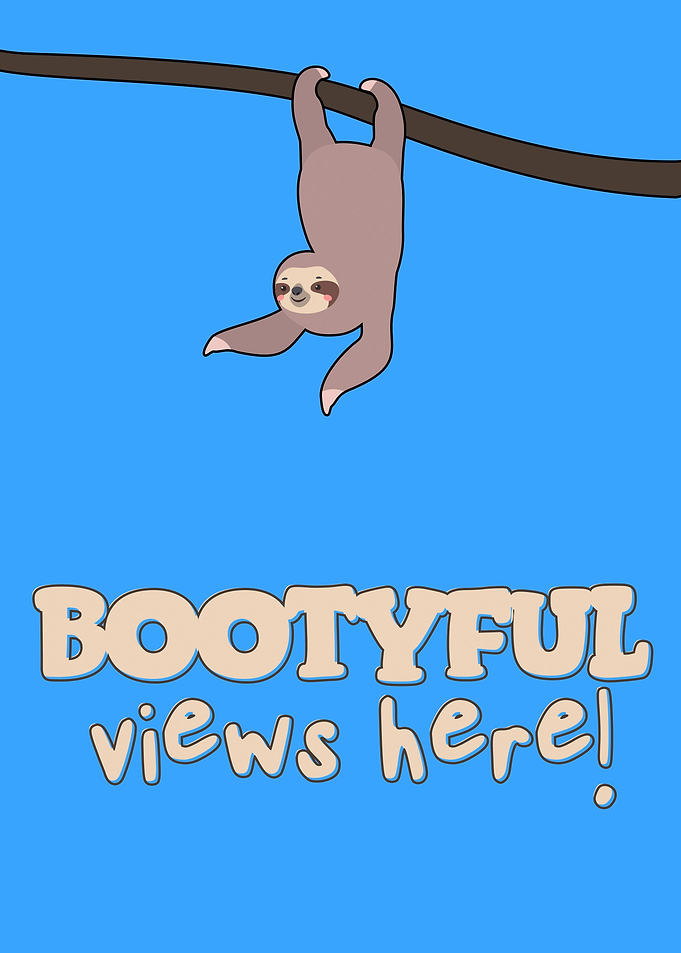 Funny Bathroom Sloth Art