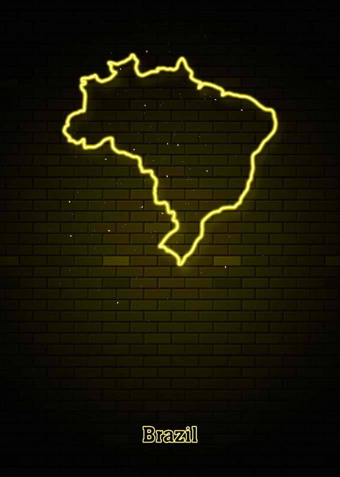 Posters map neon