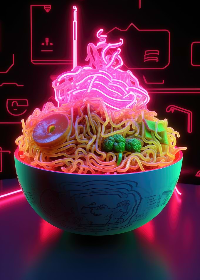 Ramen Noodles Neon