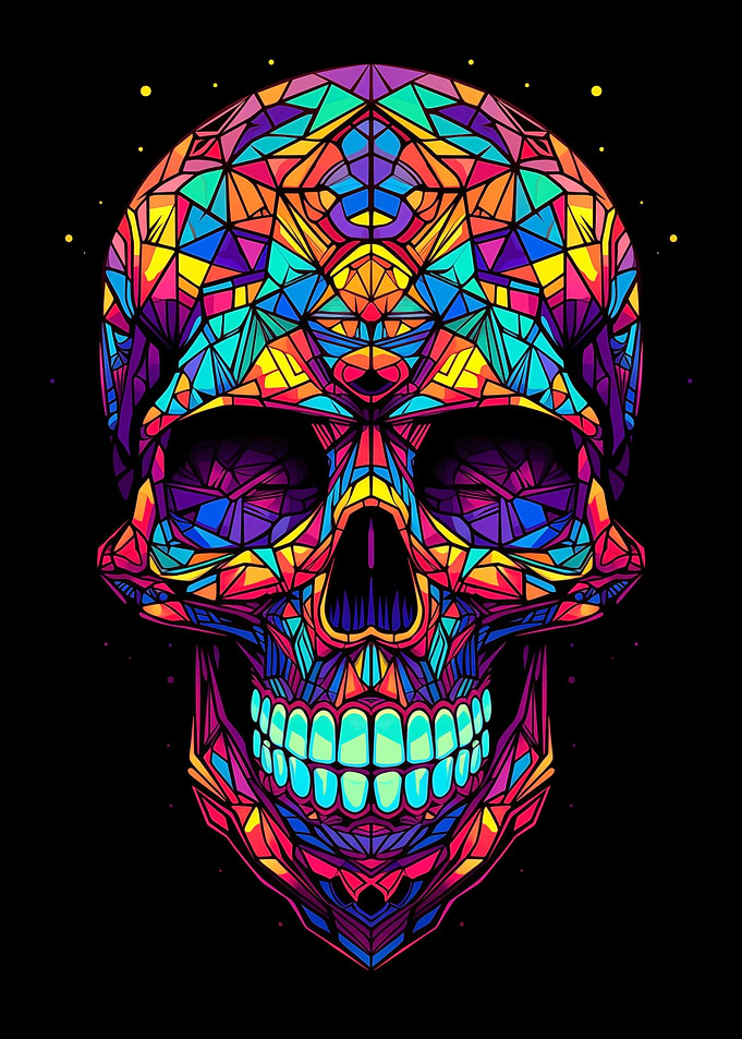 Psychedelic Skull 8