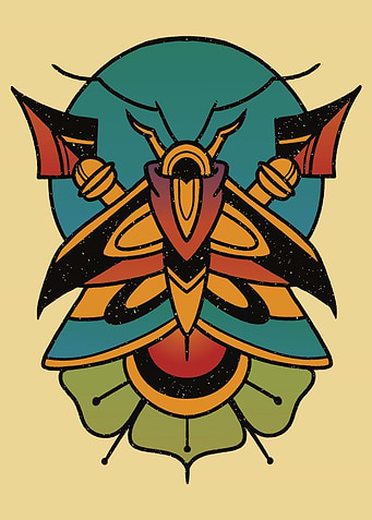 Moth Bug Animal Tattoo