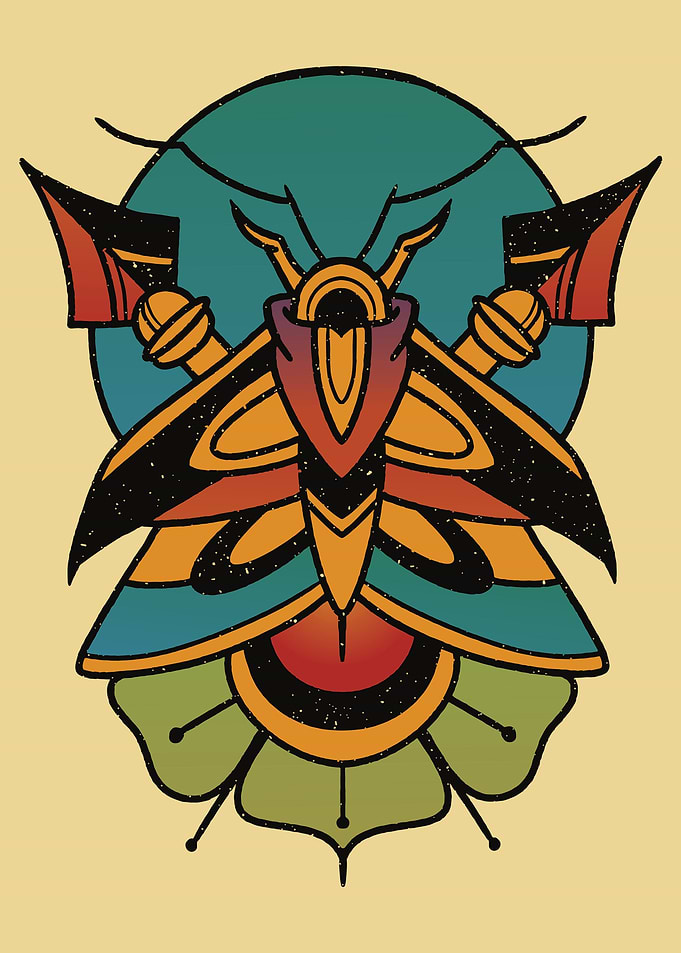 Moth Bug Animal Tattoo